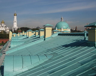 Медная патина на кровле