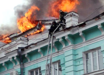 Пожар на кровле