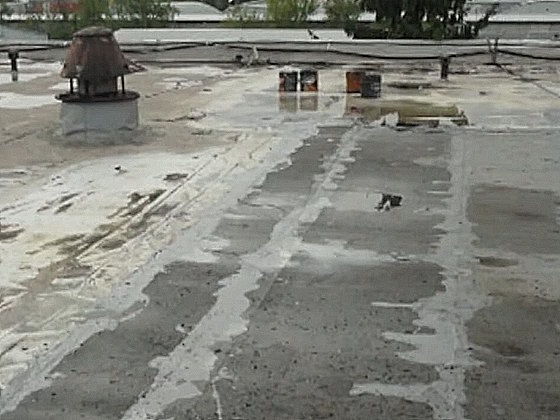 Вид старой кровли